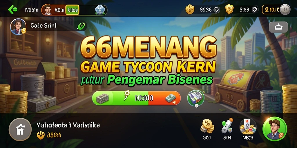Tampilan gameplay menarik dari 66MENANG yang menampilkan aktivitas Tycoon.