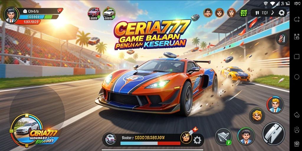 Tampilan balapan mendebarkan dalam CERIA777.