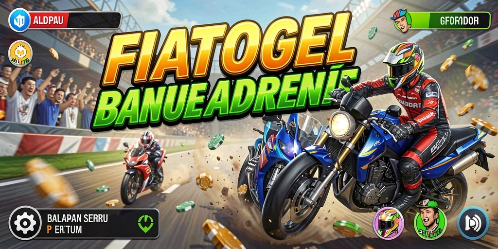 Tampilan menakjubkan dari gameplay balapan dalam FIATOGEL.