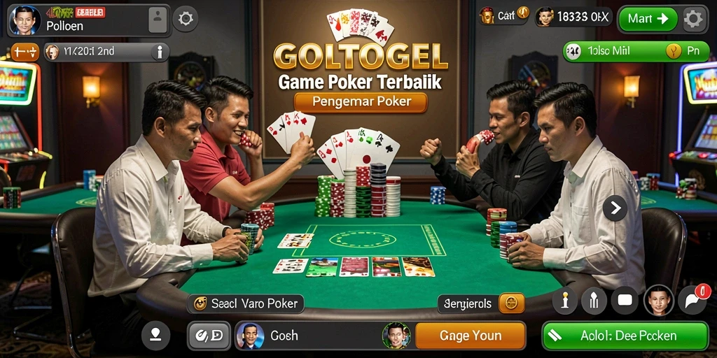 Tampilan gameplay poker yang menarik dalam GOLTOGEL.