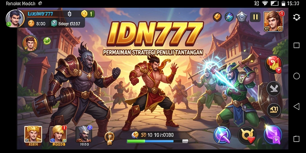 Screenshot IDN777 menampilkan aksi mendebarkan di arena strategi.