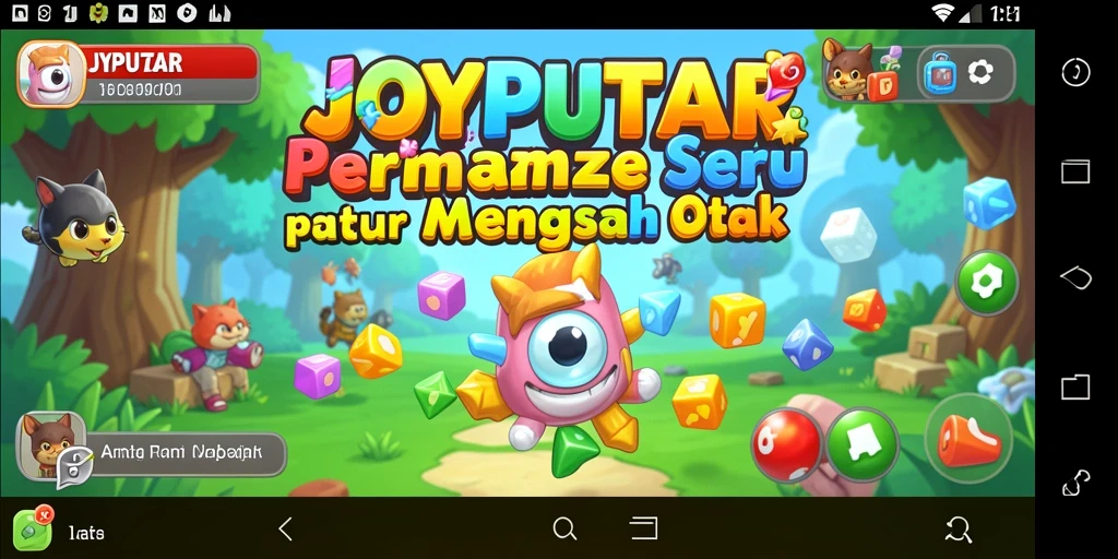 Tampilan menarik dari gameplay puzzle JOYPUTAR.