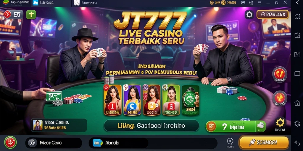 Tampilan bermain Live Casino JT777 yang menegangkan dan seru.