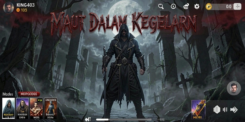Tampilan gameplay menegangkan penuh kengerian dan ketegangan.