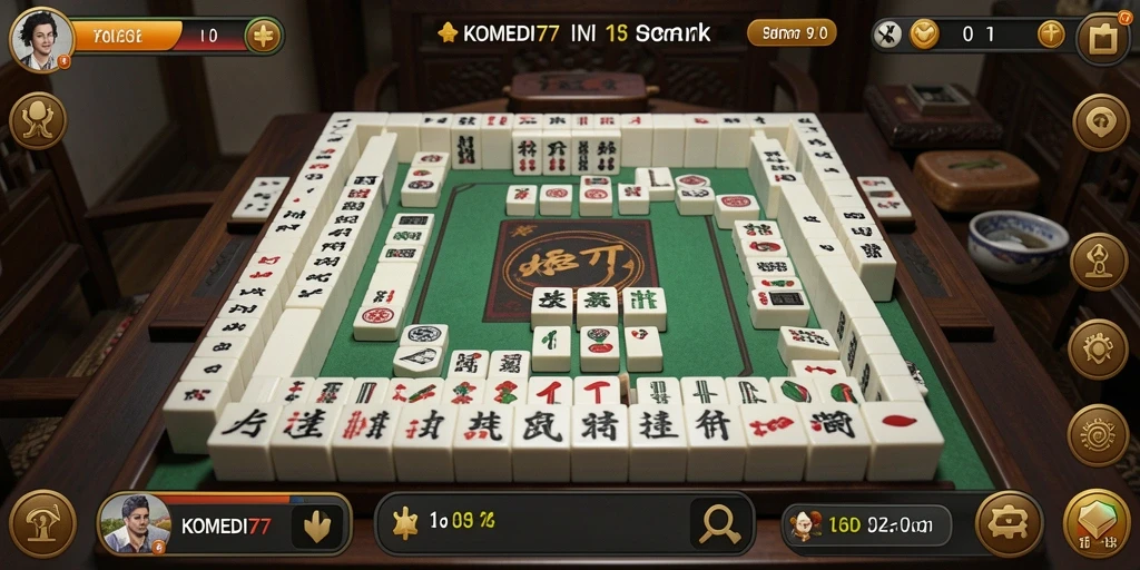 Tangkapan layar gameplay KOMEDI77 dengan aksi seru Mahjong.