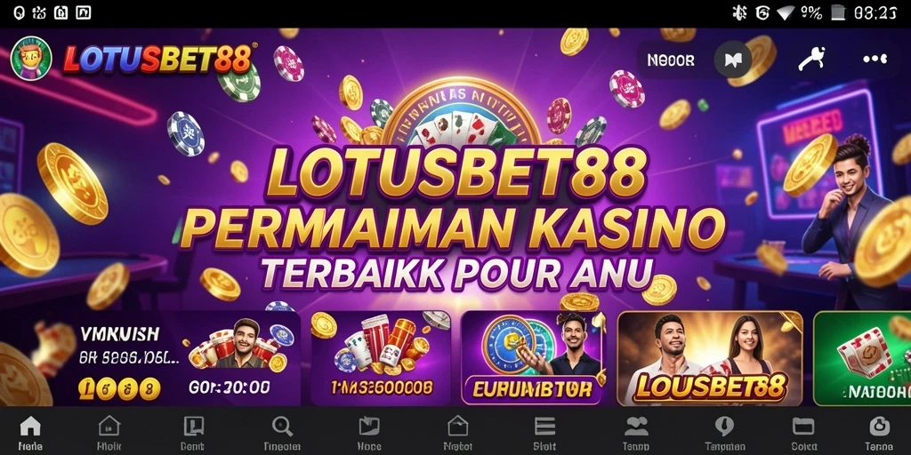 Tampilan gameplay LOTUSBET88 dengan aksi seru permainan Kasino.
