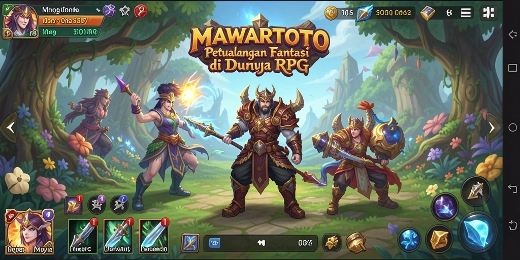 Tangkapan layar utama MAWARTOTO menampilkan aksi RPG yang mendebarkan.
