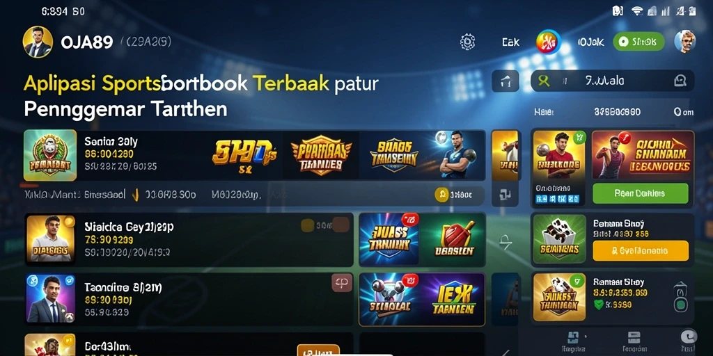 Tampilan utama OJA89 menampilkan opsi taruhan olahraga dan statistik menarik.