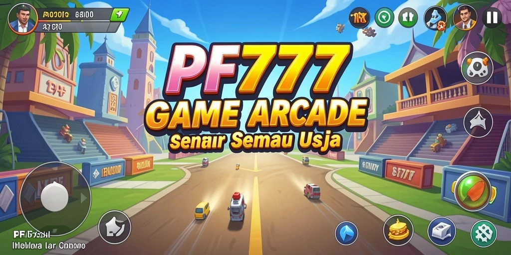Screenshot menunjukkan aksi seru dalam gameplay Arcade PF777.