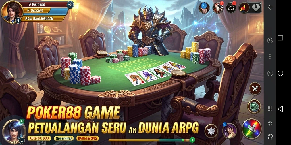 Tampilan menarik dari gameplay ARPG di POKER88 yang penuh aksi.