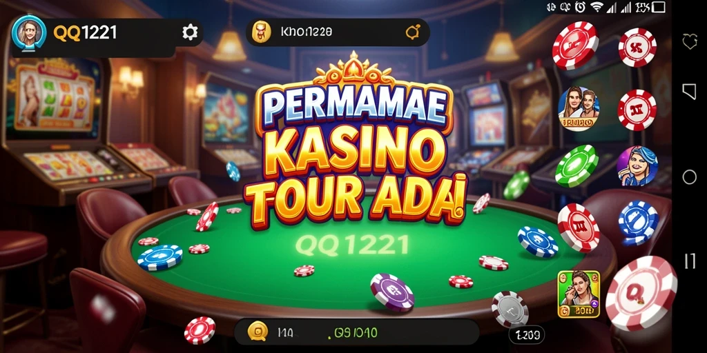 Screenshot utama QQ1221 menampilkan gameplay seru dalam permainan Kasino.