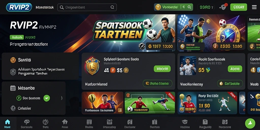Tampilan menarik dari gameplay Sportsbook di RVIP2.