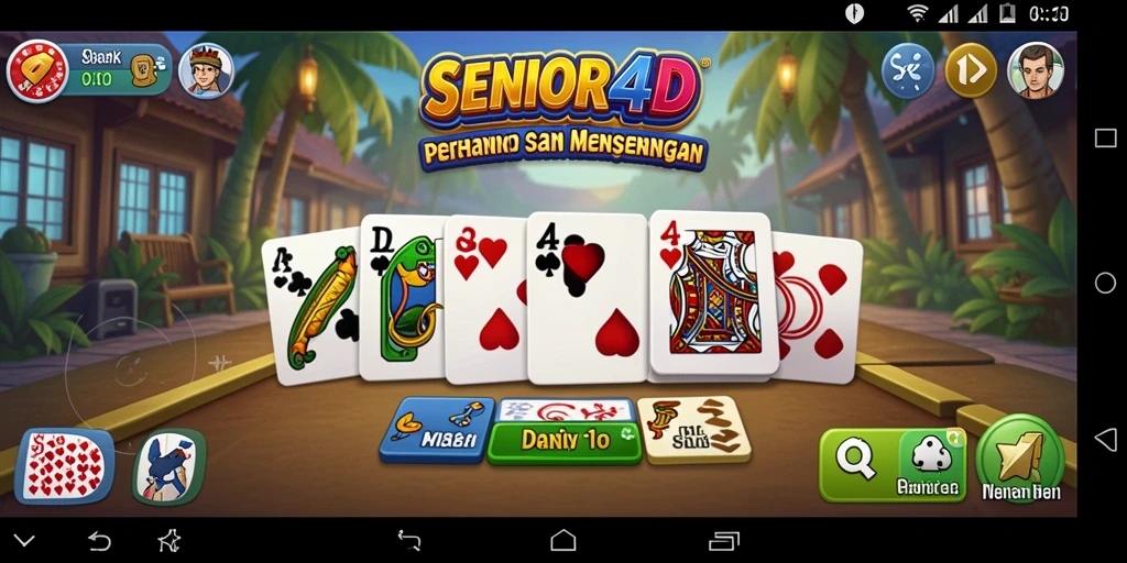 Tampilan gameplay menarik dari SENIOR4D menunjukkan keseruan bermain Domino.