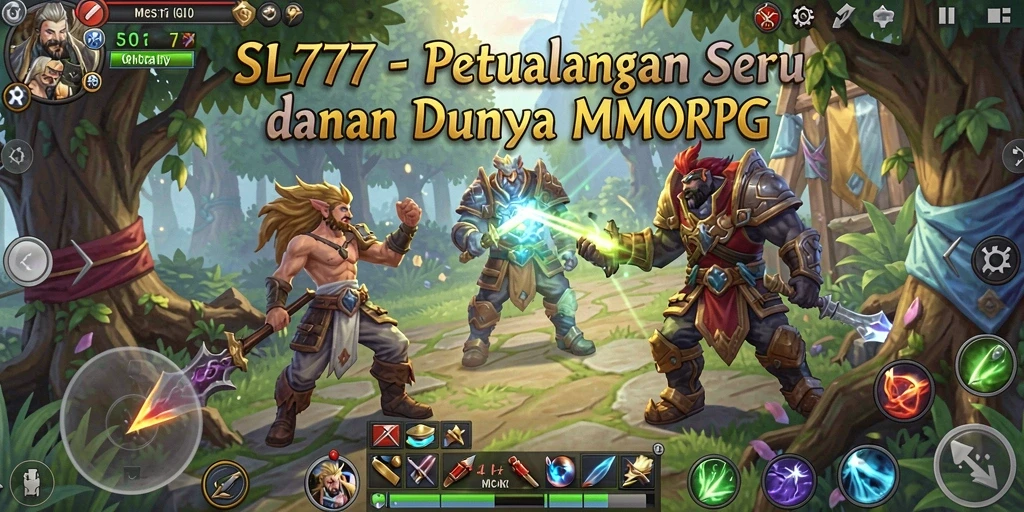 Gameplay seru dalam SL777 yang menampilkan pertarungan epik MMORPG.