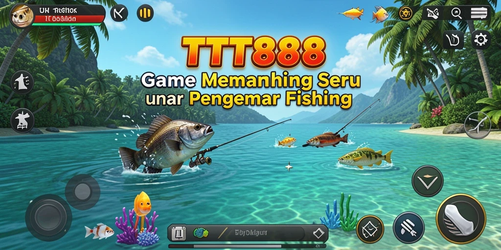 Screenshot TTT888 menampilkan pengalaman memancing yang mengasyikkan dengan grafis memukau.