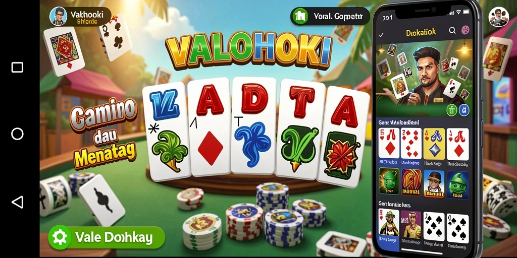 Tampilan gameplay Domino yang seru dan menantang di VALOHOKI.