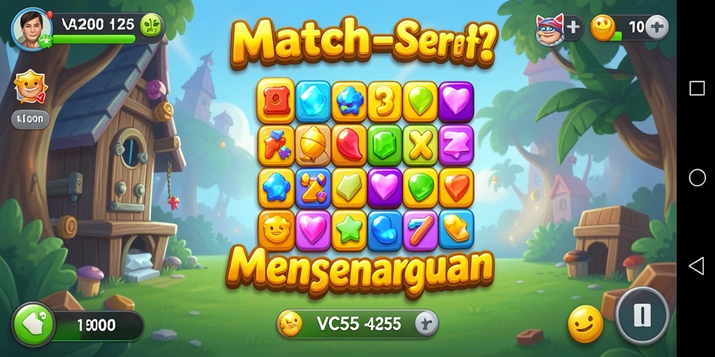 Tampilan gameplay VC55 yang penuh warna dan menarik.