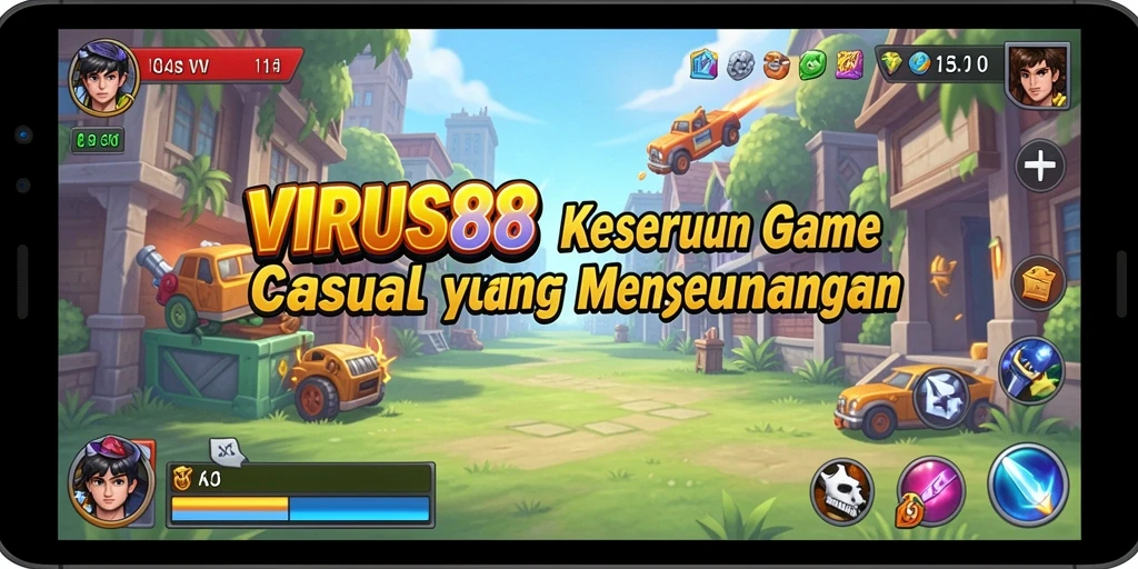 Screenshot utama VIRUS88: Menampilkan gameplay seru dan berwarna dari game Casual.