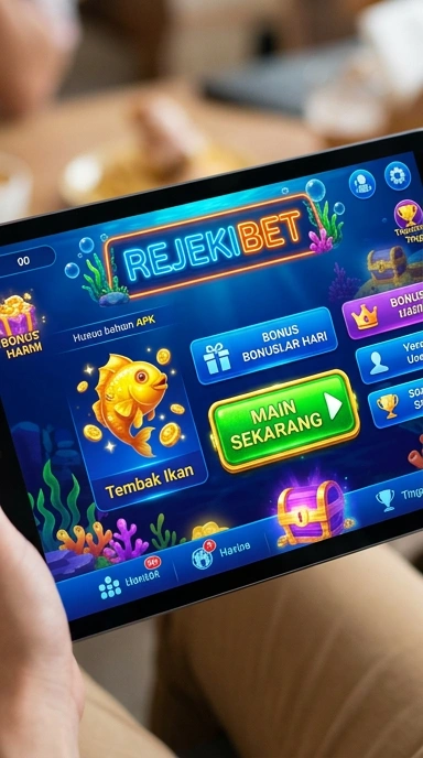 Tangkapan layar utama aplikasi rejekibet dengan antarmuka yang bersih.